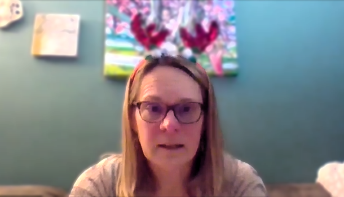 Author reading Learning to Breathe