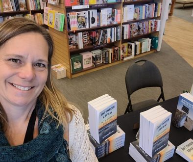 Author at book signing